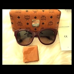 MCM Bordeaux 56mm Cat Eye Sunglasses. NEW